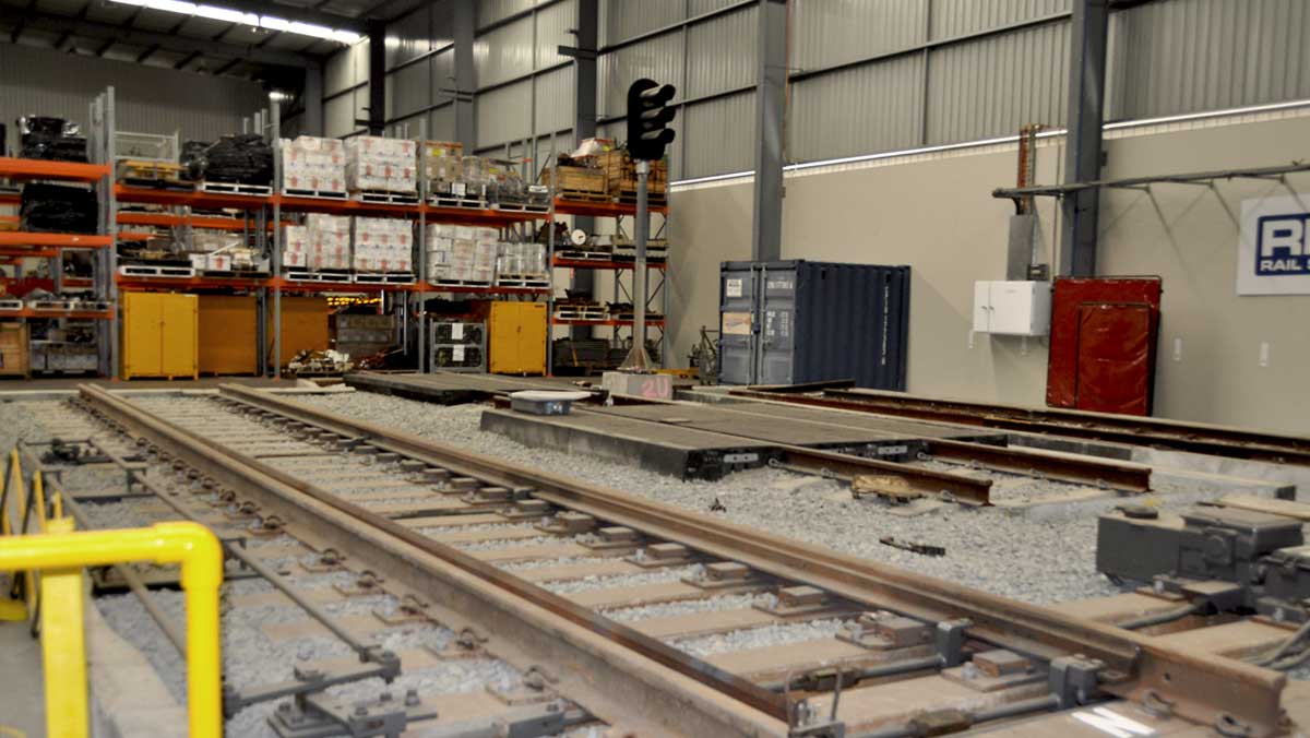 The training pad at our Perth Airport premises is used to deliver the practical components of the Track Work programs.